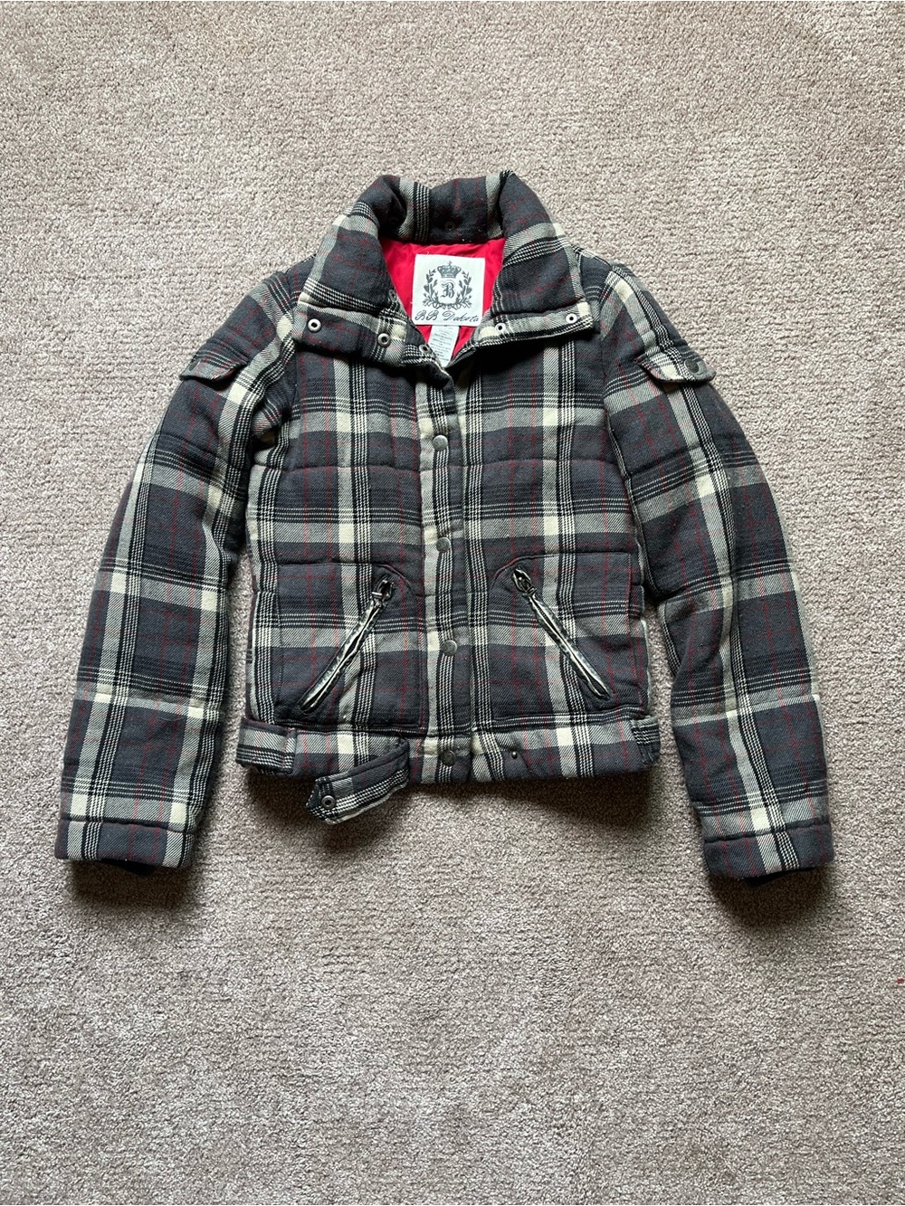 VTG 00’s / Y2K BB Dakota Plaid Quilted Puffer Jacket
